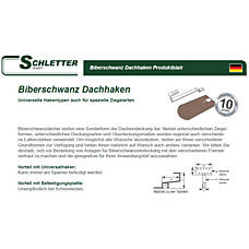 Produktblatt Biberschwanz Dachhaken Produktblatt Biberschwanz Dachhaken